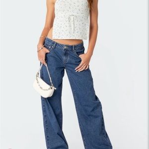 edikted raelynn low rise baggy jeans